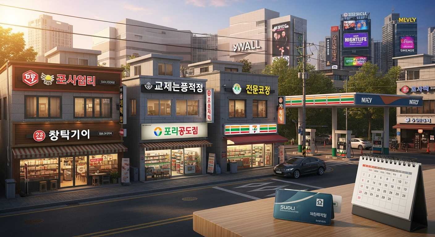 사용 가능 업종과 제한 업종, 소멸 기한을 안내하는 이미지