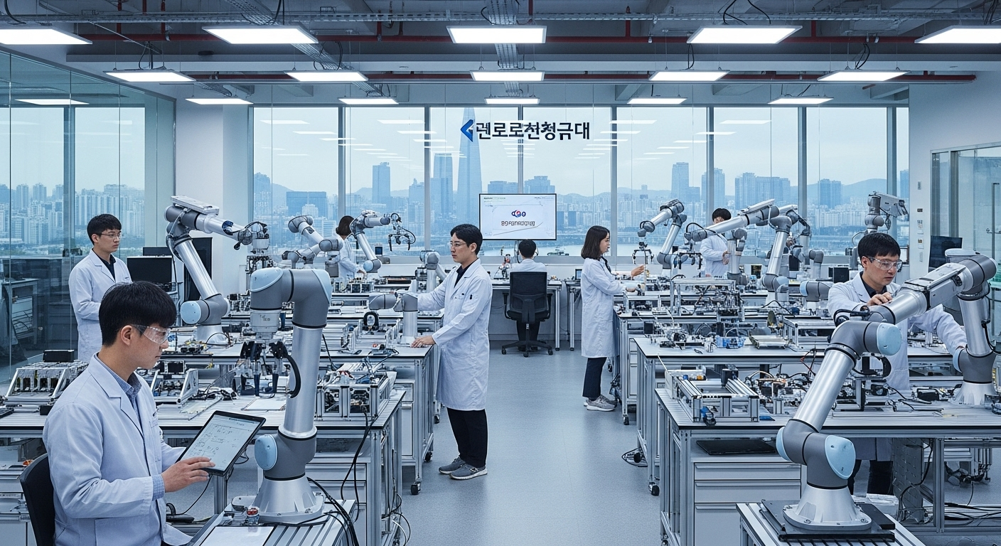 한국의 로봇 기술 개발 현장과 연구소 전경